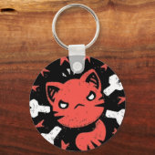 Angry Cat Emblem Sleutelhanger (Achterkant)