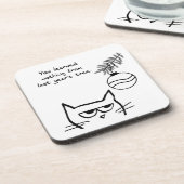 Angry Cat en de kerstboom. Drankjes Onderzetter (Linkerzijde)