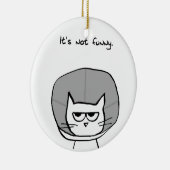 Angry Cat en de kloon van de schaamte Keramisch Ornament (Rechts)