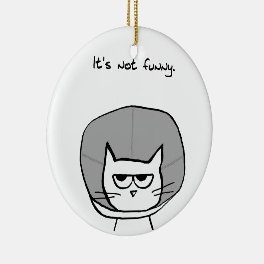 Angry Cat en de kloon van de schaamte Keramisch Ornament (Rechts)