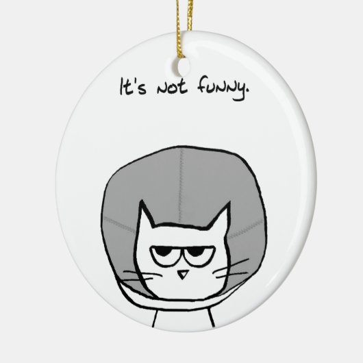 Angry Cat en de kloon van de schaamte Keramisch Ornament (Links)