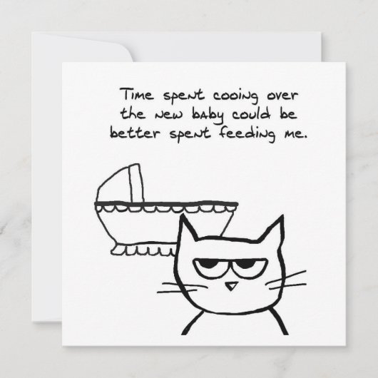 Angry Cat en de nieuwe baby Aankondiging (Voorkant)