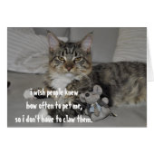 Angry Cat Funny Cute Wenskaart (Voorkant Horizontaal)