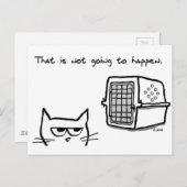 Angry Cat gaat NIET naar de Vet Briefkaart (Voorkant / Achterkant)