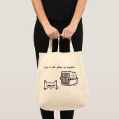 Angry Cat gaat NIET naar de Vet Tote Bag (Voorkant (product))