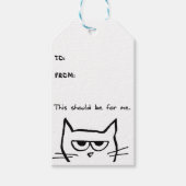 Angry Cat Gift Labels Cadeaulabel (Voorkant)