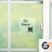 Angry Cat Go Away Raamsticker (Huis)