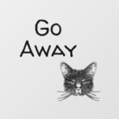 Angry Cat Go Away Raamsticker (Vel)