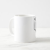 Angry Cat Hides in a Box - Funny Cat Coffee Mok (Voorkant links)