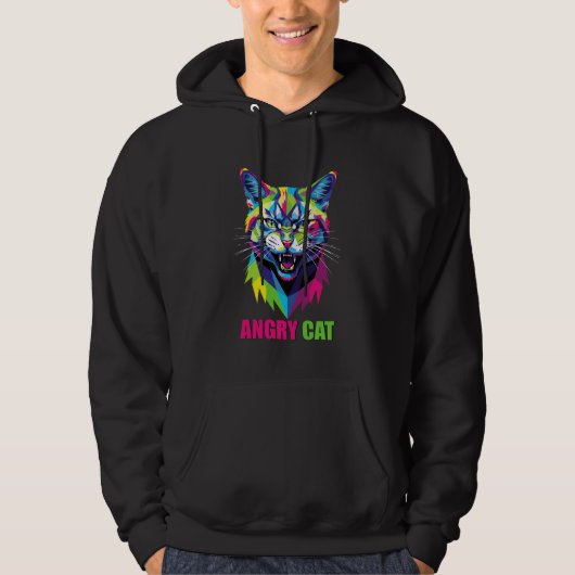 ANGRY CAT HOODIE (Voorkant)