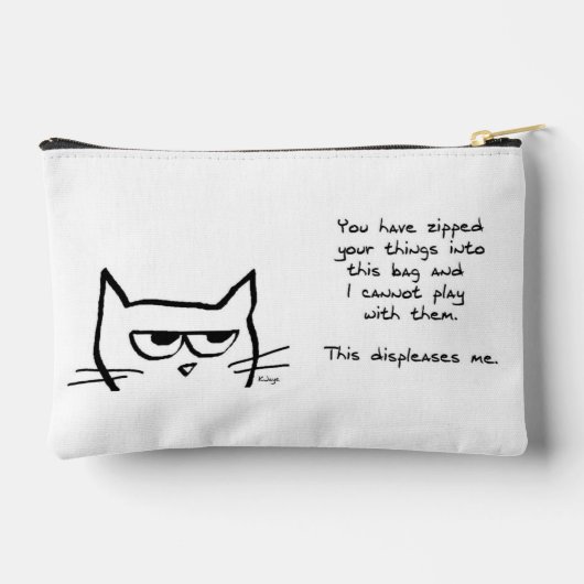 Angry Cat houdt niet van je Zip Clutch Etui (Achterkant)