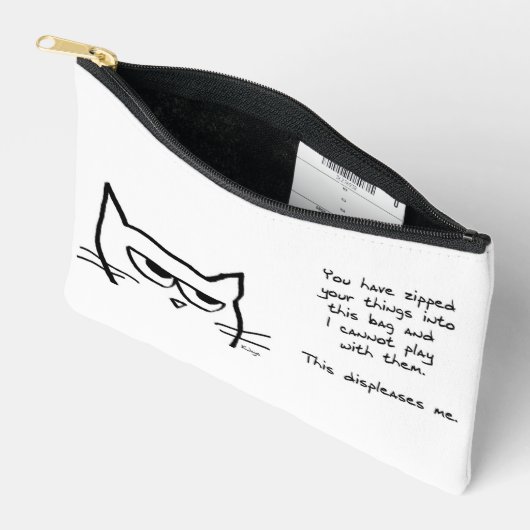 Angry Cat houdt niet van je Zip Clutch Etui (Open)