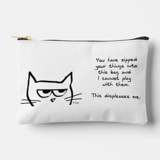 Angry Cat houdt niet van je Zip Clutch Etui (Voorkant)