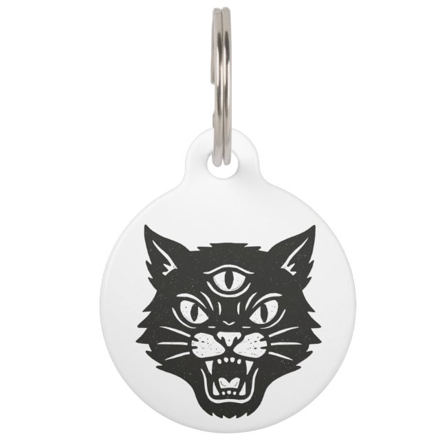 Angry Cat Huisdierpenning (Voorkant)