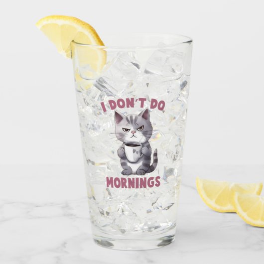 Angry Cat - Ik doe geen ochtenden Glas (Voorkant ijs)