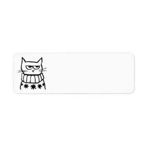 Angry Cat in een kerstkeuken Etiket