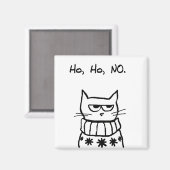 Angry Cat in een kerstkeuken - Funny Cat Magneet (Voorkant / Achterkant)