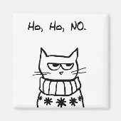 Angry Cat in een kerstkeuken - Funny Cat Magneet (Voorkant)