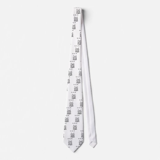 Angry Cat in een kerstkeuken - Funny Cat Xmas Stropdas (Voorkant)