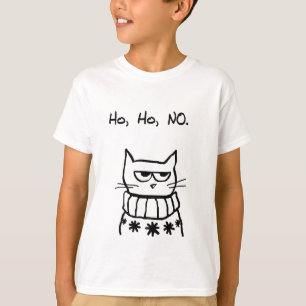 Angry Cat in een kerstkeuken - Funny Cat Xmas T-shirt