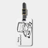 Angry Cat in Suitcase - Funny Gift for Travellers Bagagelabel (Voorkant verticaal)