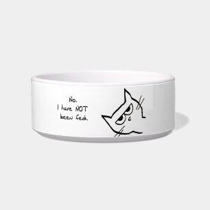 Angry Cat is NIET gevoed! Voerbakje