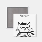 Angry Cat is zo erg Frans Magneet (Voorkant / Achterkant)