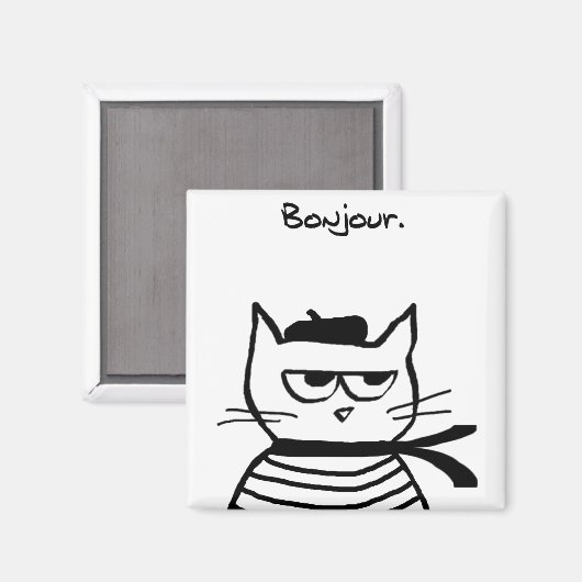 Angry Cat is zo erg Frans Magneet (Voorkant / Achterkant)