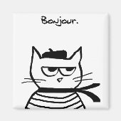 Angry Cat is zo erg Frans Magneet (Voorkant)