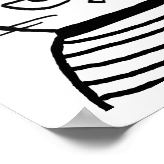 Angry Cat is zo erg Frans Poster (Hoek)