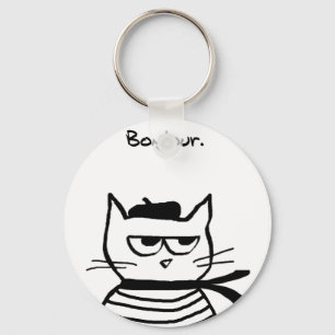 Angry Cat is zo erg Frans Sleutelhanger