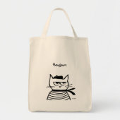 Angry Cat is zo erg Frans Tote Bag (Voorkant)