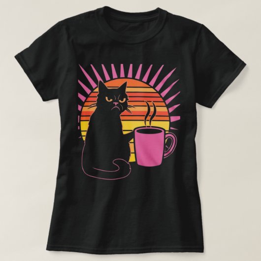 Angry Cat Joe 2 blk Vrouwen T-shirt (Design voorkant)