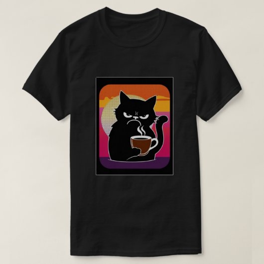 Angry Cat Joe 3 blk Mannen T-shirt (Design voorkant)