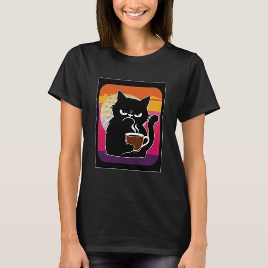 Angry Cat Joe 3 blk Vrouwen T-shirt (Voorkant)
