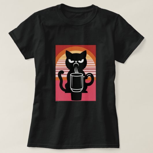 Angry Cat Joe Black Vrouwen T-shirt (Design voorkant)