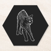 Angry cat kartonnen onderzetters (Voorkant)
