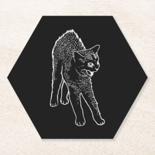 Angry cat kartonnen onderzetters