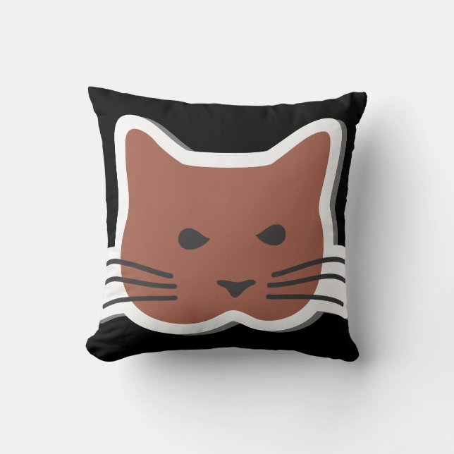 Angry cat kussen (Voorkant)