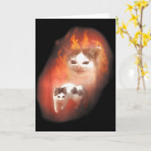 Angry Cat Meme Funny Silly Cat Kitten Lover Humor  Kaart (Gele Bloem)