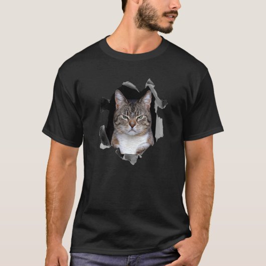 Angry cat meme grumpy t-shirt (Voorkant)