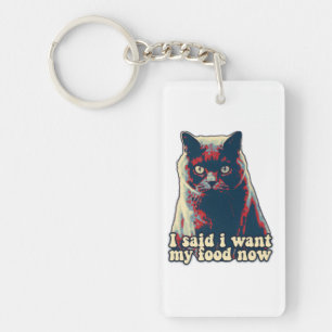 Angry cat meme voor katten- en katteneigenaars sleutelhanger