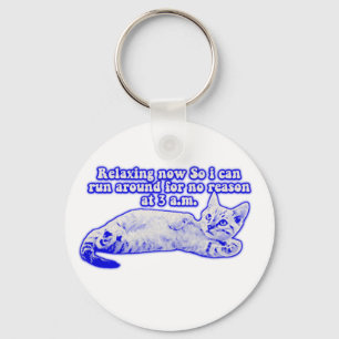 Angry cat meme voor katteneigenaars en kat-liefheb sleutelhanger