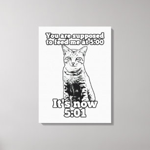 Angry cat meme voor katteneigenaars en kattenliefh canvas afdruk