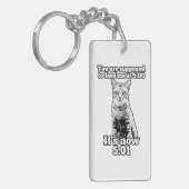 Angry cat meme voor katteneigenaars en kattenliefh sleutelhanger (Voorkant Links)