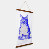 Angry cat meme voor kattenliefhebbers en katteneig hangend wandkleed (Gebogen)