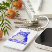 Angry cat meme voor kattenliefhebbers en katteneig sleutelhanger (Voorkant Rechts)