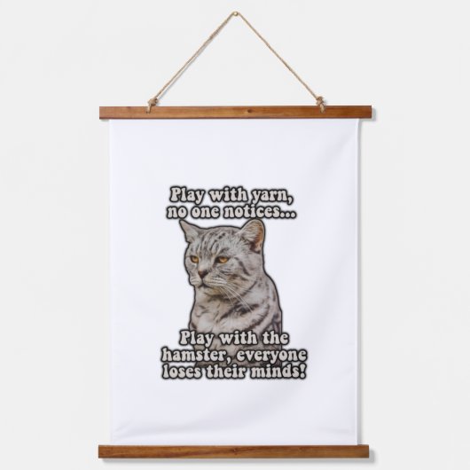 Angry cat meme voor kattenliefhebbers en kattenkat hangend wandkleed (Voorkant)