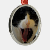 Angry Cat Metalen Ornament (Rechts)