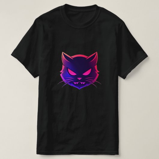 Angry Cat: Neon T-shirt Art (Design voorkant)